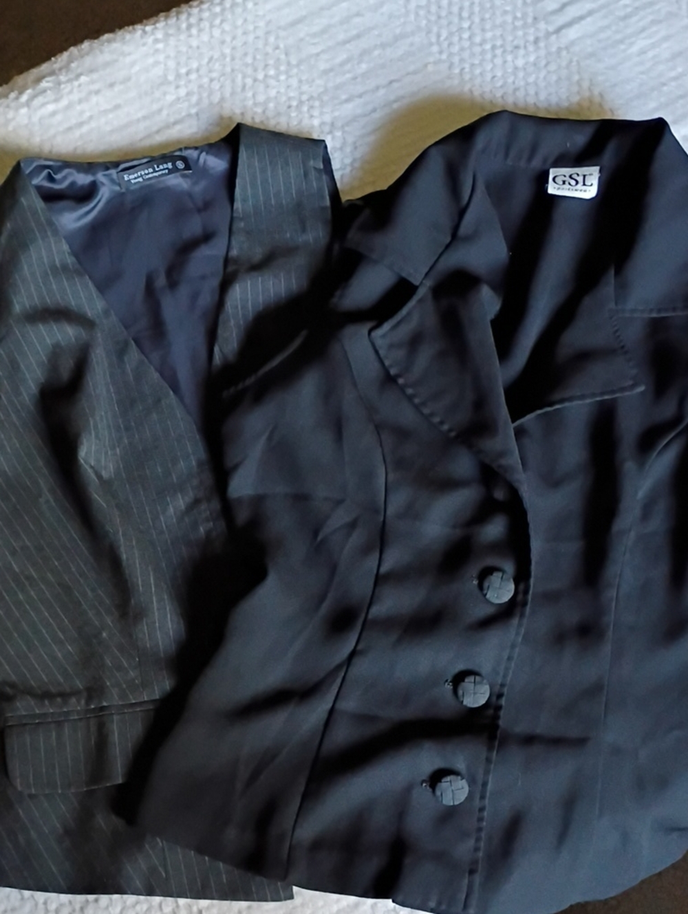 Women's 2 Peice Emerson Lang/GSL Black Button Blazer
